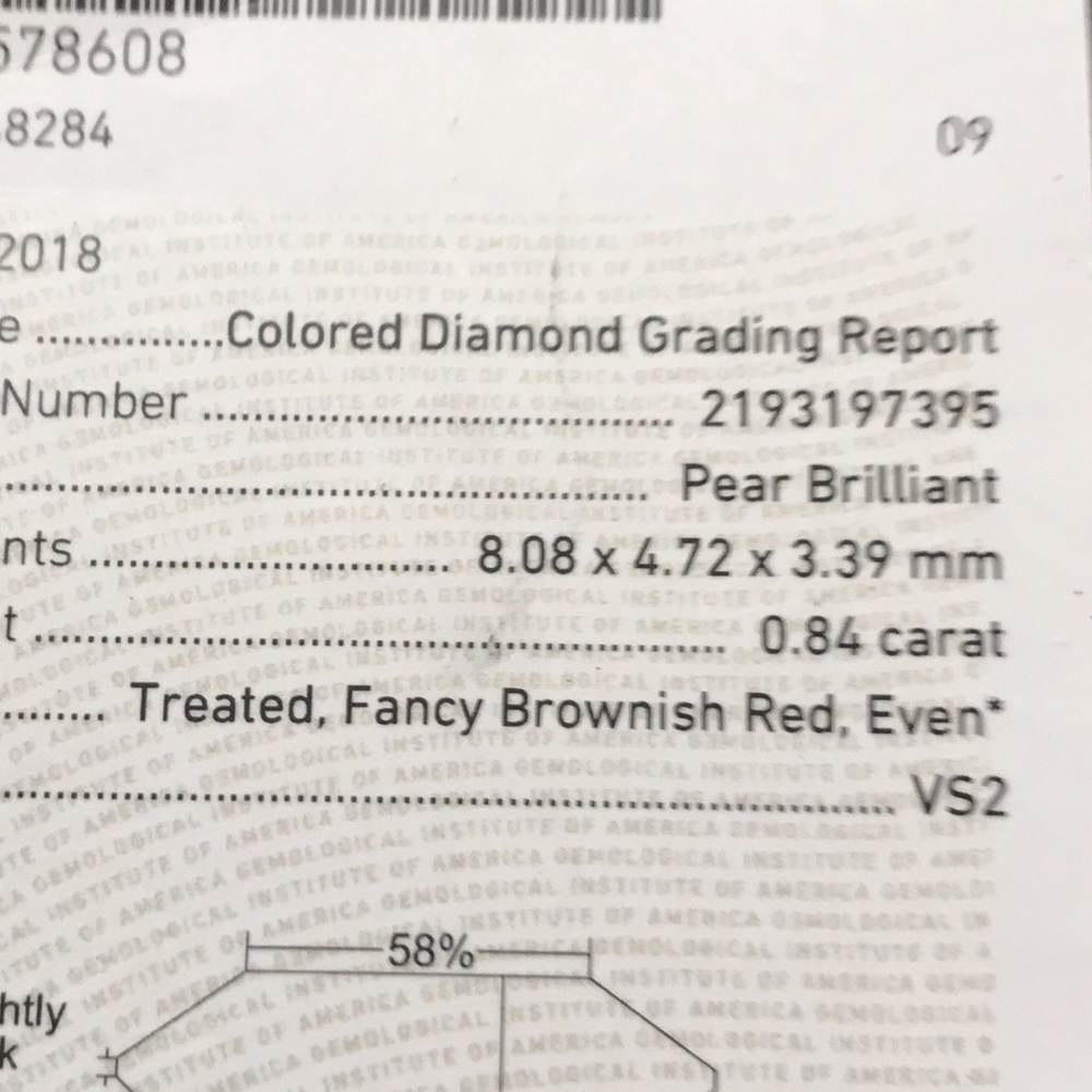 ❌❌❌SOLID ❌❌❌NWOT GIA VS1 VS2 PLATINUM 1.04CTW RED DIAMOND RING R😉 VALUE 8950.00 - Picture 12 of 14